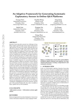 An Adaptive Framework for Generating Systematic Explanatory Answer in
  Online Q&A Platforms