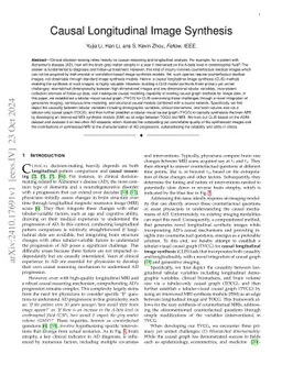 Longitudinal Causal Image Synthesis