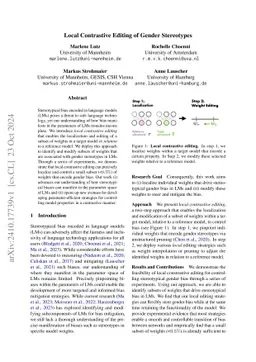 Local Contrastive Editing of Gender Stereotypes