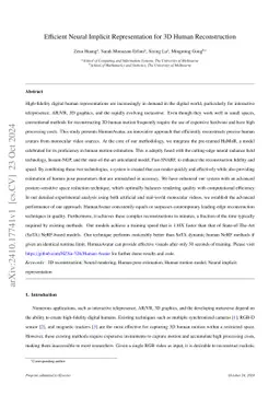 Efficient Neural Implicit Representation for 3D Human Reconstruction