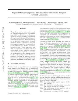 Beyond Backpropagation: Optimization with Multi-Tangent Forward Gradients