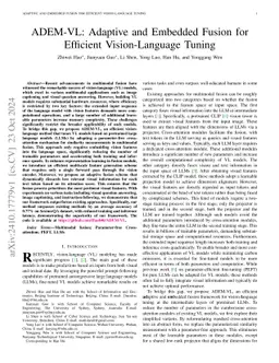ADEM-VL: Adaptive and Embedded Fusion for Efficient Vision-Language
  Tuning