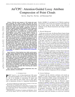 Att2CPC: Attention-Guided Lossy Attribute Compression of Point Clouds