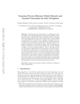 Gaussian Process Distance Fields Obstacle and Ground Constraints for
  Safe Navigation