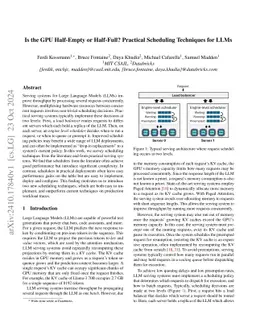 Is the GPU Half-Empty or Half-Full? Practical Scheduling Techniques for LLMs