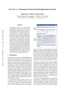 DataTales: A Benchmark for Real-World Intelligent Data Narration