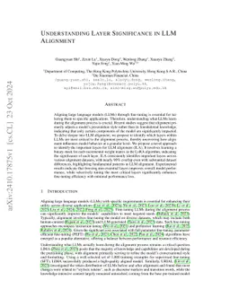 Understanding Layer Significance in LLM Alignment