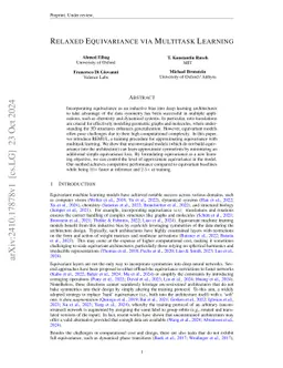 Relaxed Equivariance via Multitask Learning