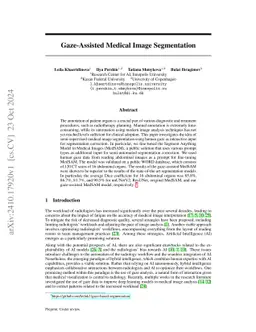 Gaze-Assisted Medical Image Segmentation