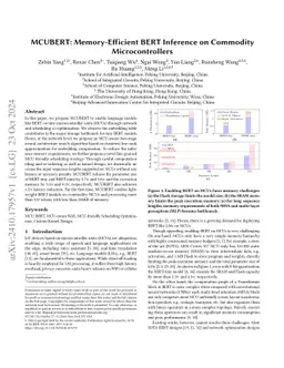 MCUBERT: Memory-Efficient BERT Inference on Commodity Microcontrollers