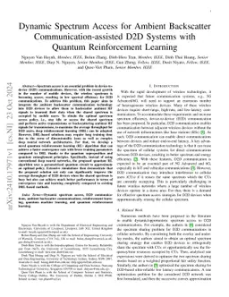 Dynamic Spectrum Access for Ambient Backscatter Communication-assisted D2D Systems with Quantum Reinforcement Learning