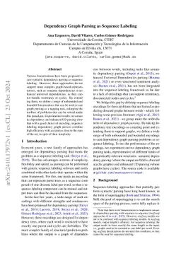 Dependency Graph Parsing as Sequence Labeling