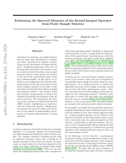 Estimating the Spectral Moments of the Kernel Integral Operator from Finite Sample Matrices