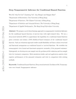 Deep Nonparametric Inference for Conditional Hazard Function