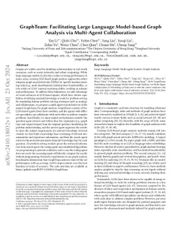 GraphTeam: Facilitating Large Language Model-based Graph Analysis via Multi-Agent Collaboration