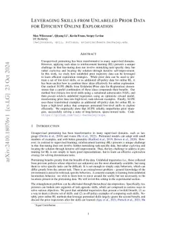 Leveraging Skills from Unlabeled Prior Data for Efficient Online Exploration