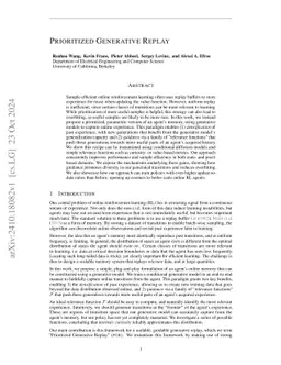 Prioritized Generative Replay