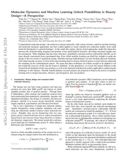 Molecular Dynamics and Machine Learning Unlock Possibilities in Beauty
  Design -- A Perspective