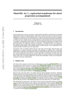 Music102: An $D_{12}$-equivariant transformer for chord progression accompaniment