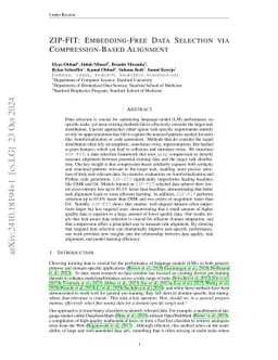 ZIP-FIT: Embedding-Free Data Selection via Compression-Based Alignment