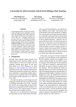 CorrectionLM: Self-Corrections with SLM for Dialogue State Tracking