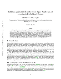 PyTSC: A Unified Platform for Multi-Agent Reinforcement Learning in
  Traffic Signal Control