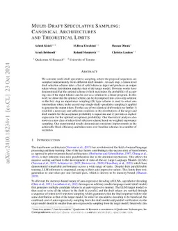 Multi-Draft Speculative Sampling: Canonical Decomposition and Theoretical Limits
