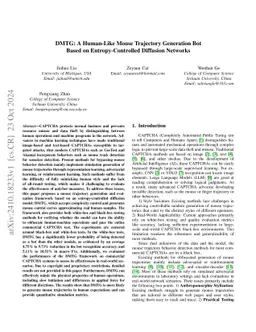 DMTG: A Human-Like Mouse Trajectory Generation Bot Based on
  Entropy-Controlled Diffusion Networks