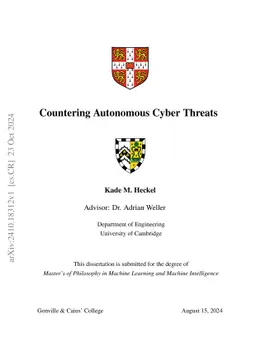 Countering Autonomous Cyber Threats