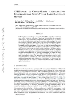 AVHBench: A Cross-Modal Hallucination Benchmark for Audio-Visual Large Language Models