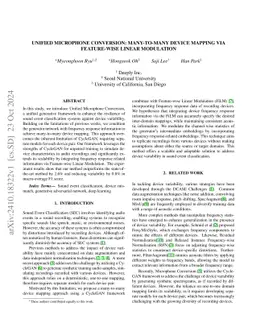 Unified Microphone Conversion: Many-to-Many Device Mapping via Feature-wise Linear Modulation