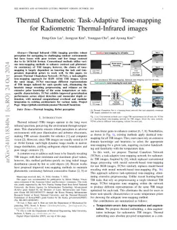 Thermal Chameleon: Task-Adaptive Tone-mapping for Radiometric
  Thermal-Infrared images