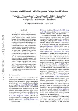 Improving Model Factuality with Fine-grained Critique-based Evaluator