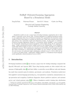 FedBaF: Federated Learning Aggregation Biased by a Foundation Model