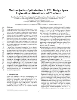 Multi-objective Optimization in CPU Design Space Exploration: Attention is All You Need