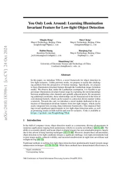 You Only Look Around: Learning Illumination Invariant Feature for
  Low-light Object Detection