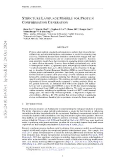 Structure Language Models for Protein Conformation Generation