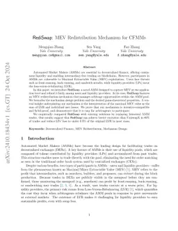 RediSwap: MEV Redistribution Mechanism for CFMMs