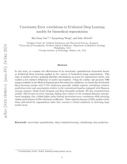 Uncertainty-Error correlations in Evidential Deep Learning models for
  biomedical segmentation