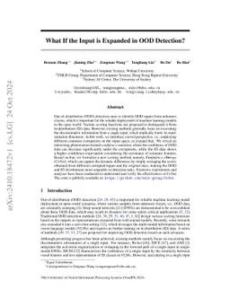 What If the Input is Expanded in OOD Detection?