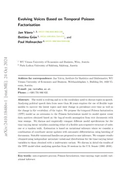 Evolving Voices Based on Temporal Poisson Factorisation