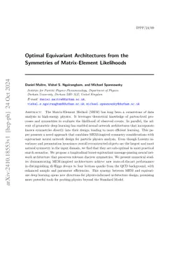 Optimal Equivariant Architectures from the Symmetries of Matrix-Element
  Likelihoods