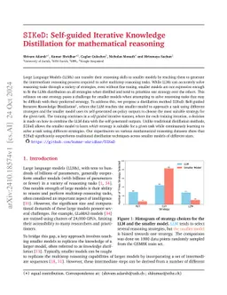 SIKeD: Self-guided Iterative Knowledge Distillation for mathematical
  reasoning