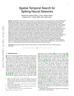 Spatial-Temporal Search for Spiking Neural Networks