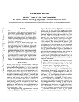 Fair Diffusion Auctions