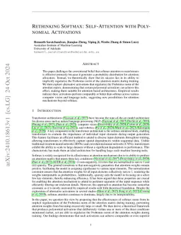 Rethinking Attention: Polynomial Alternatives to Softmax in Transformers