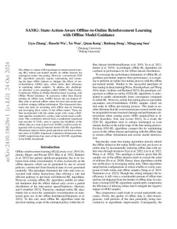 SAMG: Offline-to-Online Reinforcement Learning via State-Action-Conditional Offline Model Guidance
