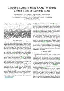 Wavetable Synthesis Using CVAE for Timbre Control Based on Semantic
  Label