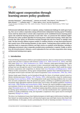 Multi-agent cooperation through learning-aware policy gradients