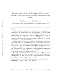 Leveraging Graph Neural Networks and Multi-Agent Reinforcement Learning
  for Inventory Control in Supply Chains